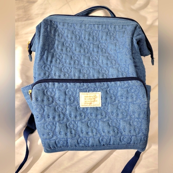 Hello Kitty Blue Canvas Backpack - Picture 1 of 4